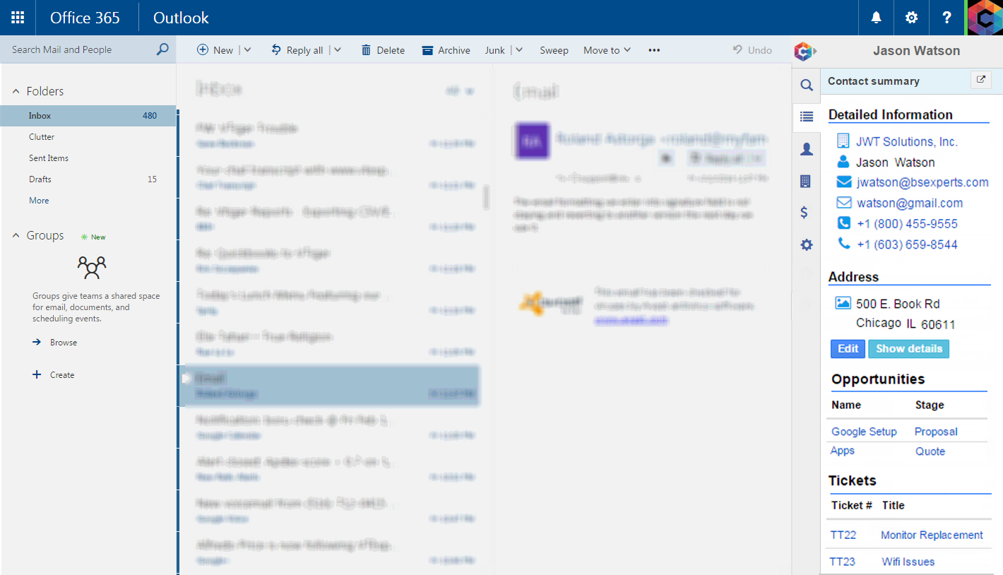 gmail office 365 for business