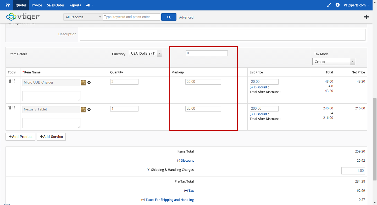 vTiger-Price-Markup-Edit-View
