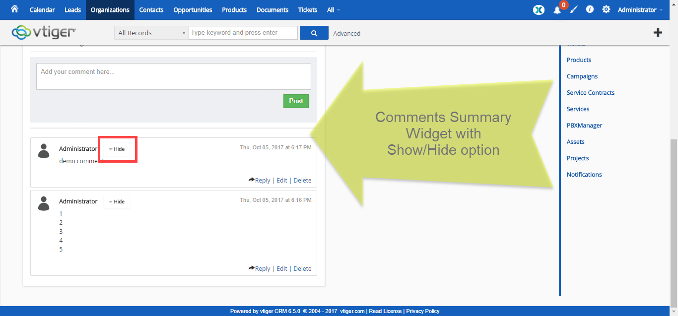 vtiger-6-extension-pack-premium-summary-widget-show-hide-comment
