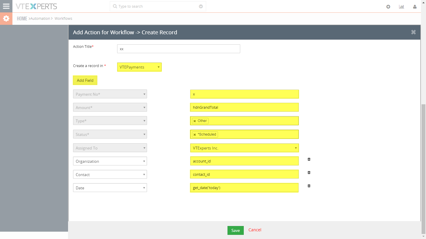 VTiger Authorize.Net Integration - workflow3