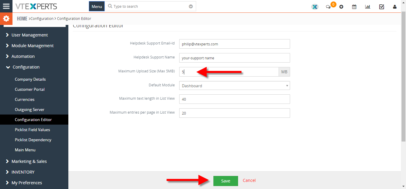 increease file upload size 3