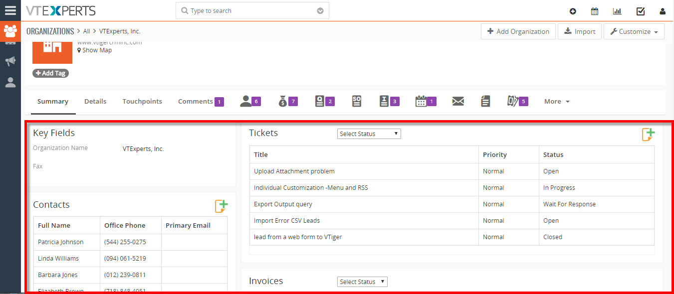 hide existing widgets (Documents, Activities, Updates) on summary view 3