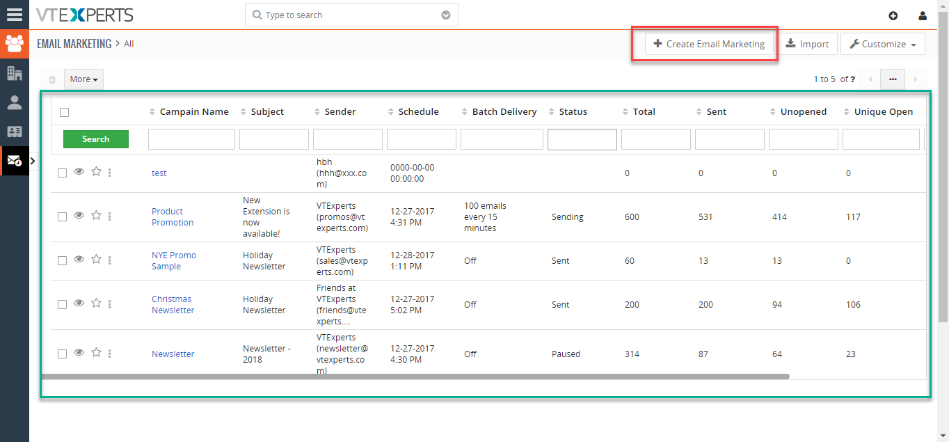 vtiger-7-premium-email-marketing-list-view