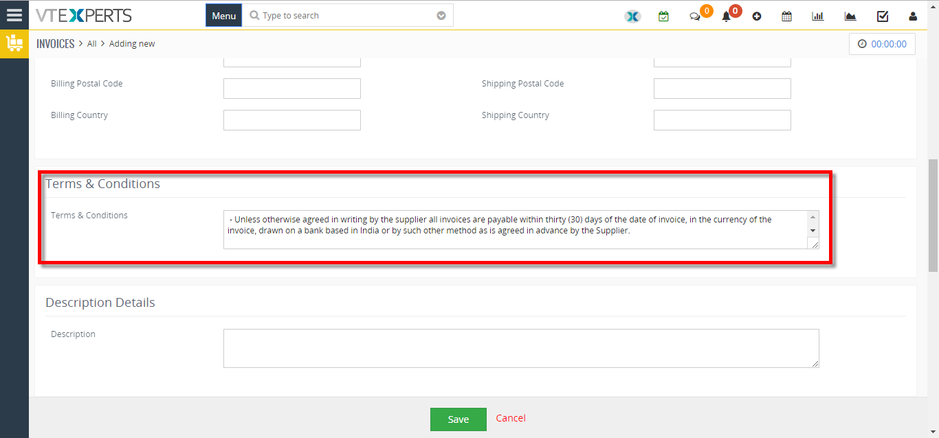 change default terms and conditions for sales and purchase order 2