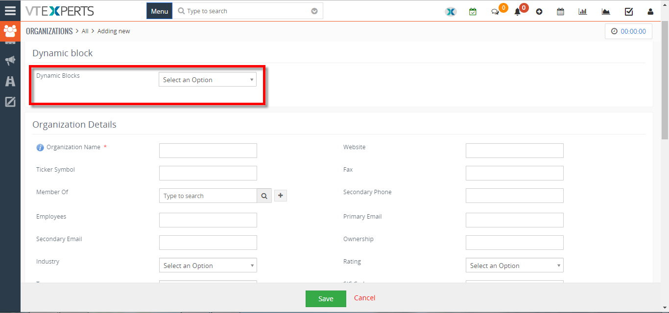 show or hide field blocks based on certain conditions fields in VTiger 6