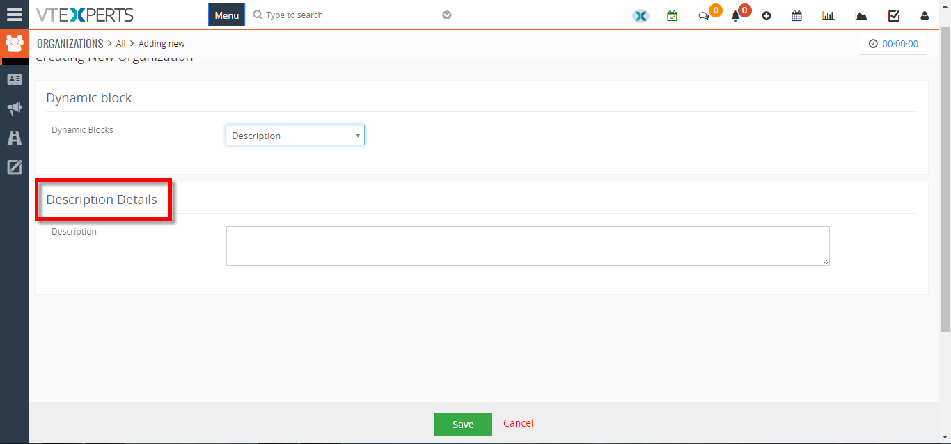 show or hide field blocks based on certain conditions fields in VTiger 7