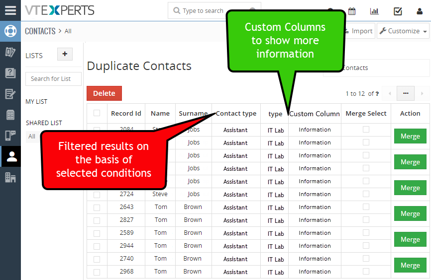 enhanced duplicate finder list