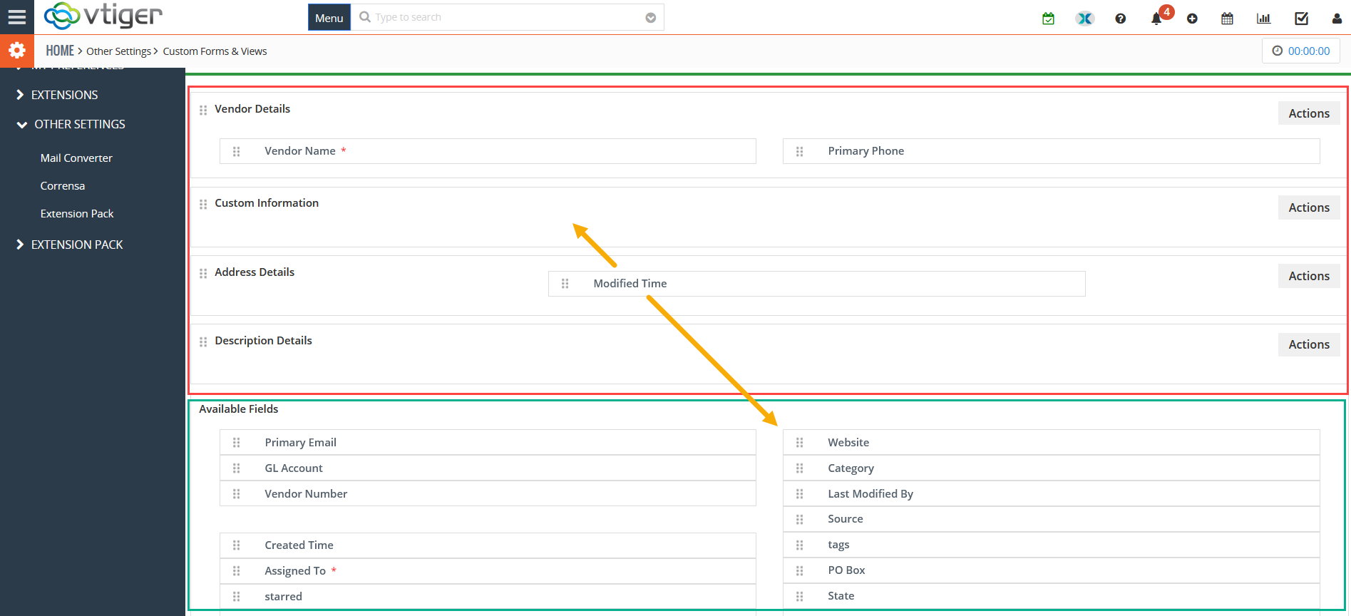 Create Custom Form in Vtiger