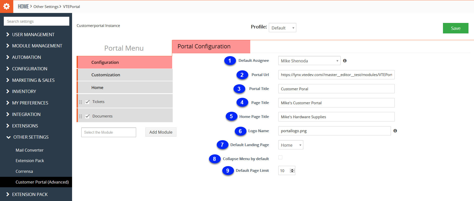 Advance Customer Portal by VTExperts