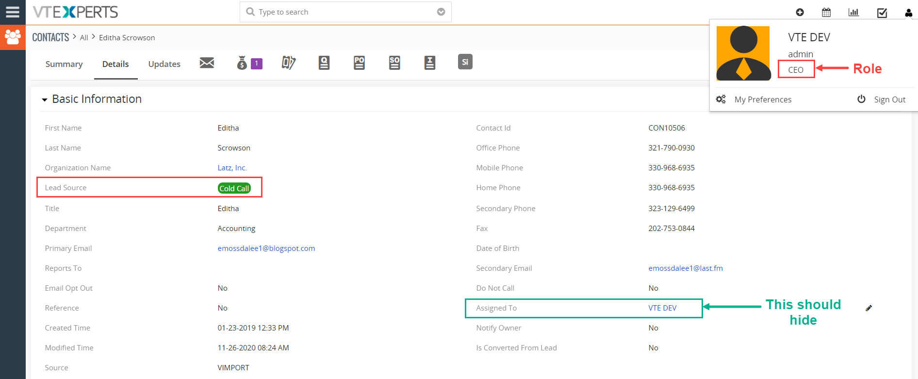 Conditional Layout Role-Based Permission