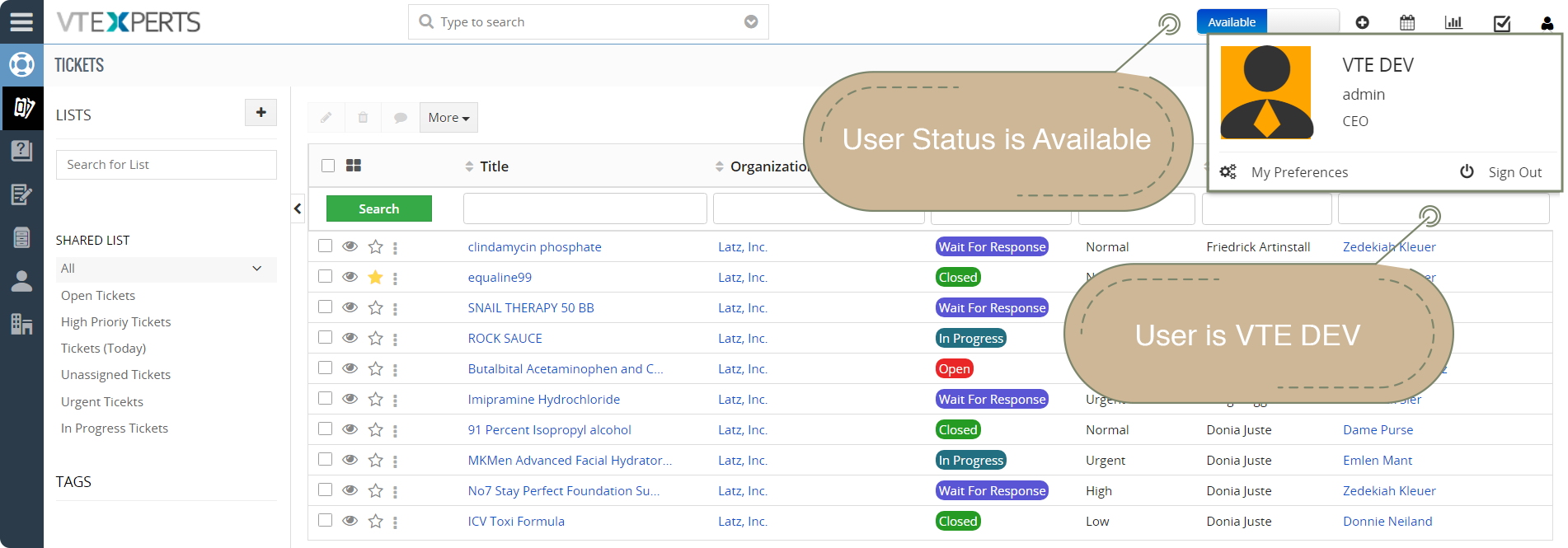 Availability Switch for Users in Vtiger